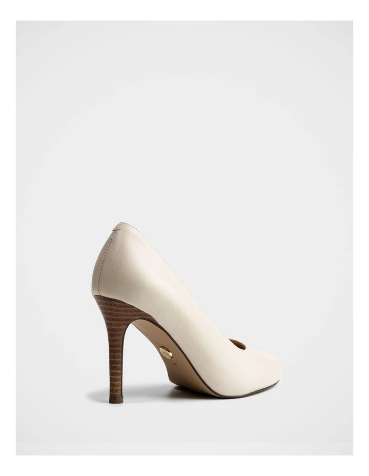 Tash Leather Stiletto Pump in Ivory image 4