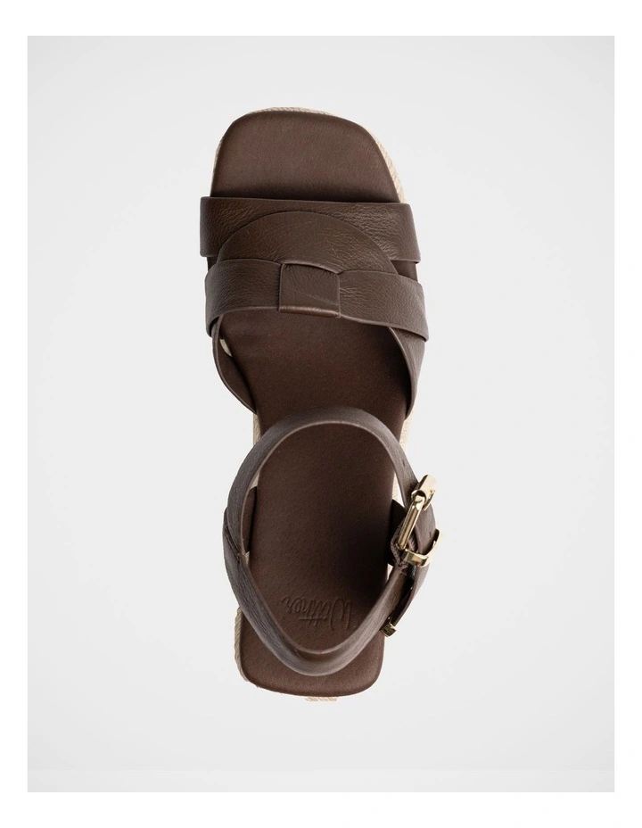 Tarot Pebble Leather Espadrille Wedge in Syrup image 5