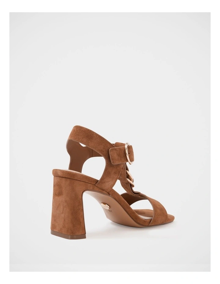 Posy Suede Leather Slim Heel in Almond image 4