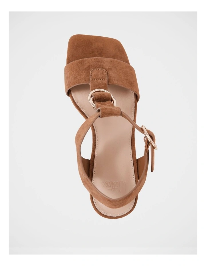 Posy Suede Leather Slim Heel in Almond image 5