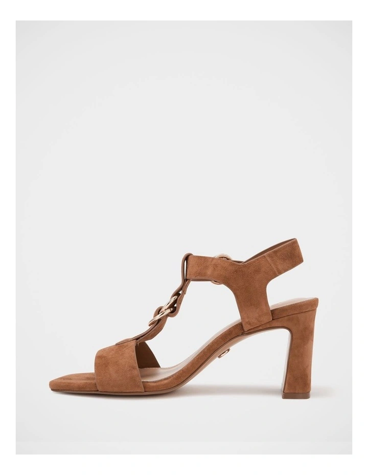 Posy Suede Leather Slim Heel in Almond image 6