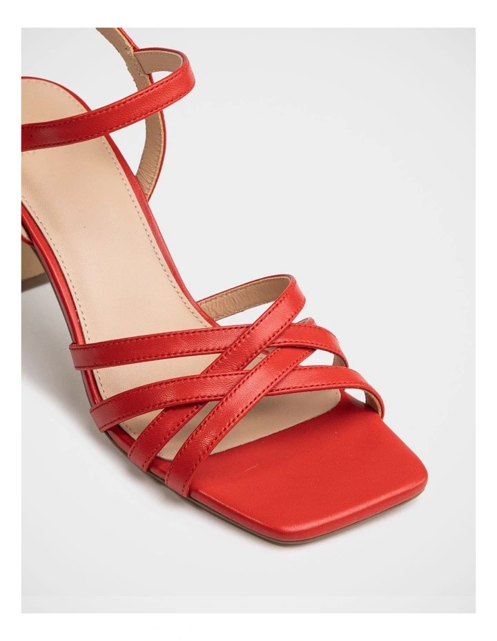 Ponaro Leather Slim Heel in Cherry image 3