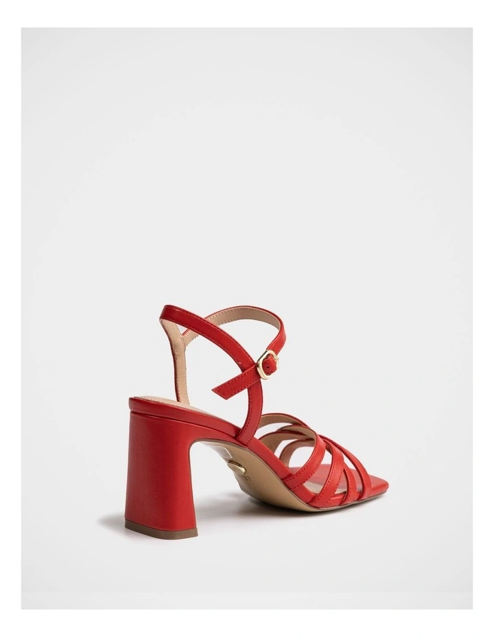 Ponaro Leather Slim Heel in Cherry image 4