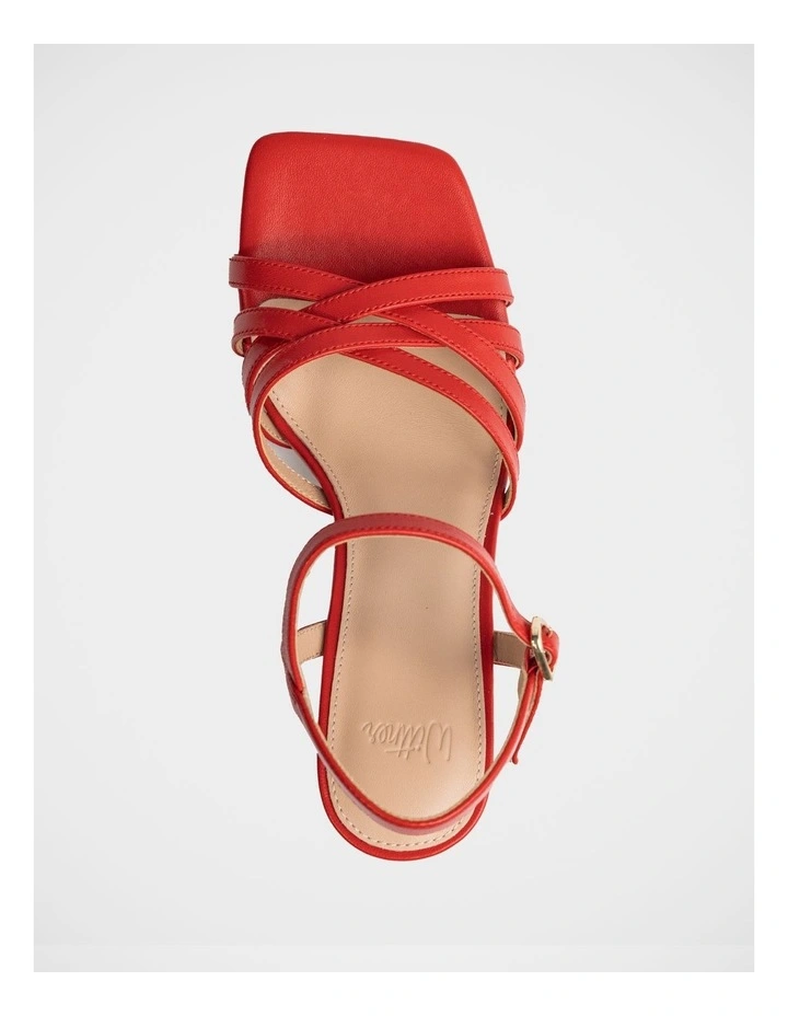 Ponaro Leather Slim Heel in Cherry image 5