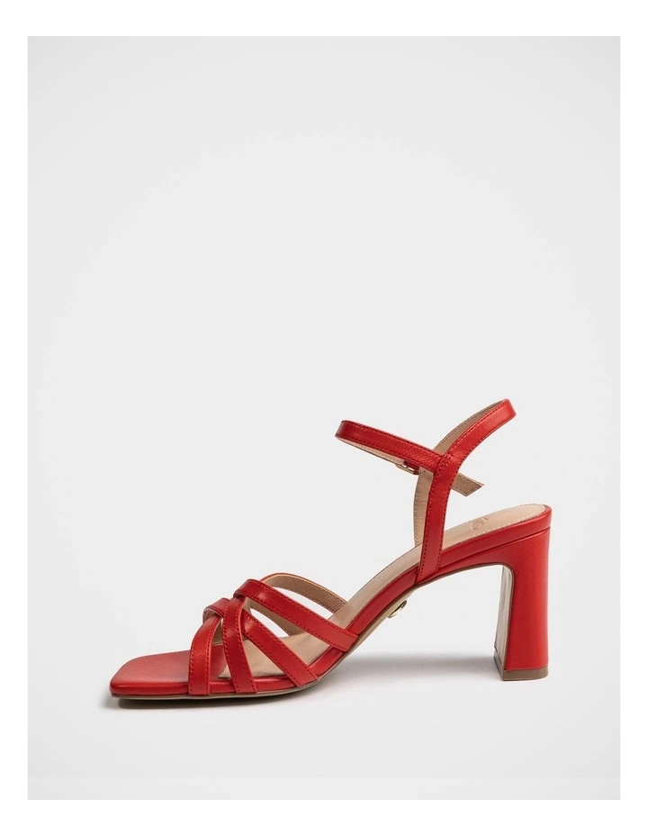 Ponaro Leather Slim Heel in Cherry image 6