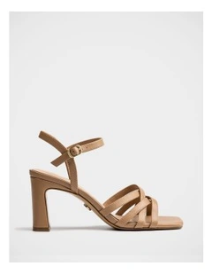 Ponaro Leather Slim Heel In Sand