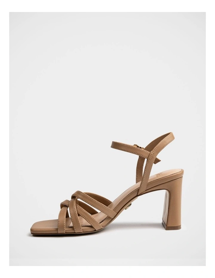 Ponaro Leather Slim Heel In Sand image 6