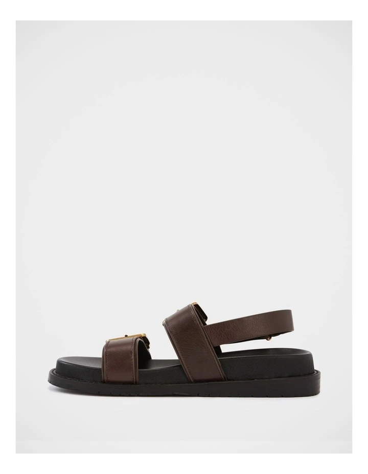 Archie Leather Footbed Sandal in Espresso image 6