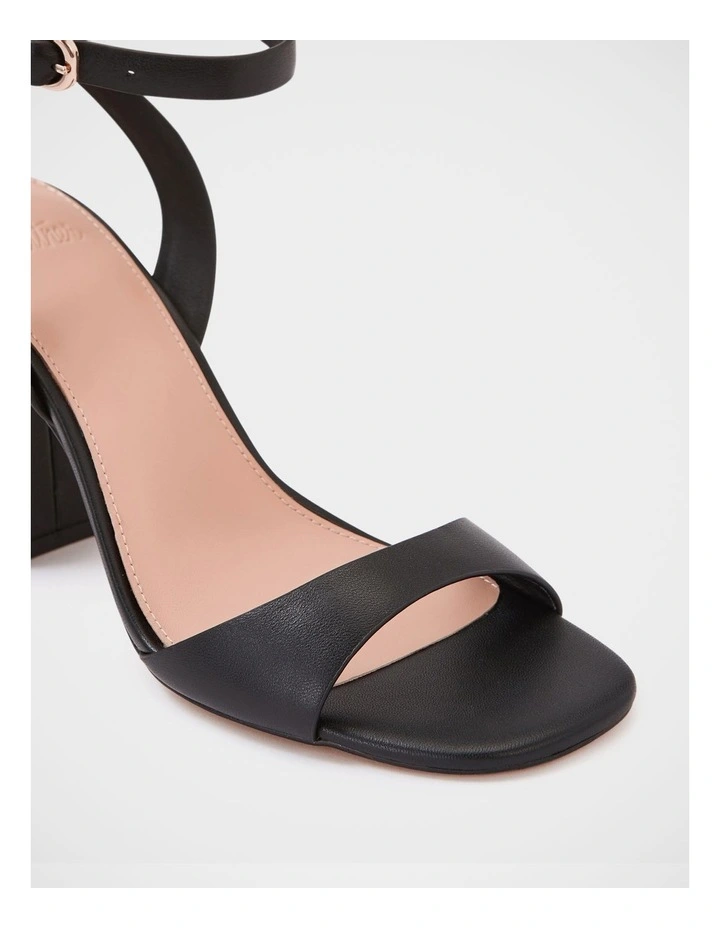 Ryan Leather Block Heel in Black image 3