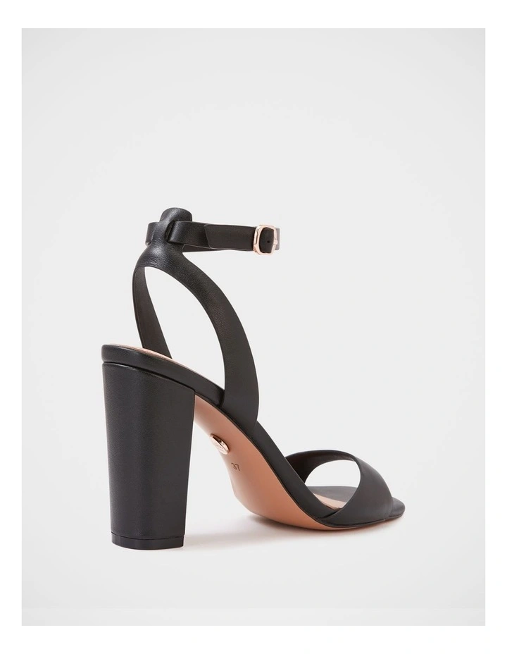 Ryan Leather Block Heel in Black image 4