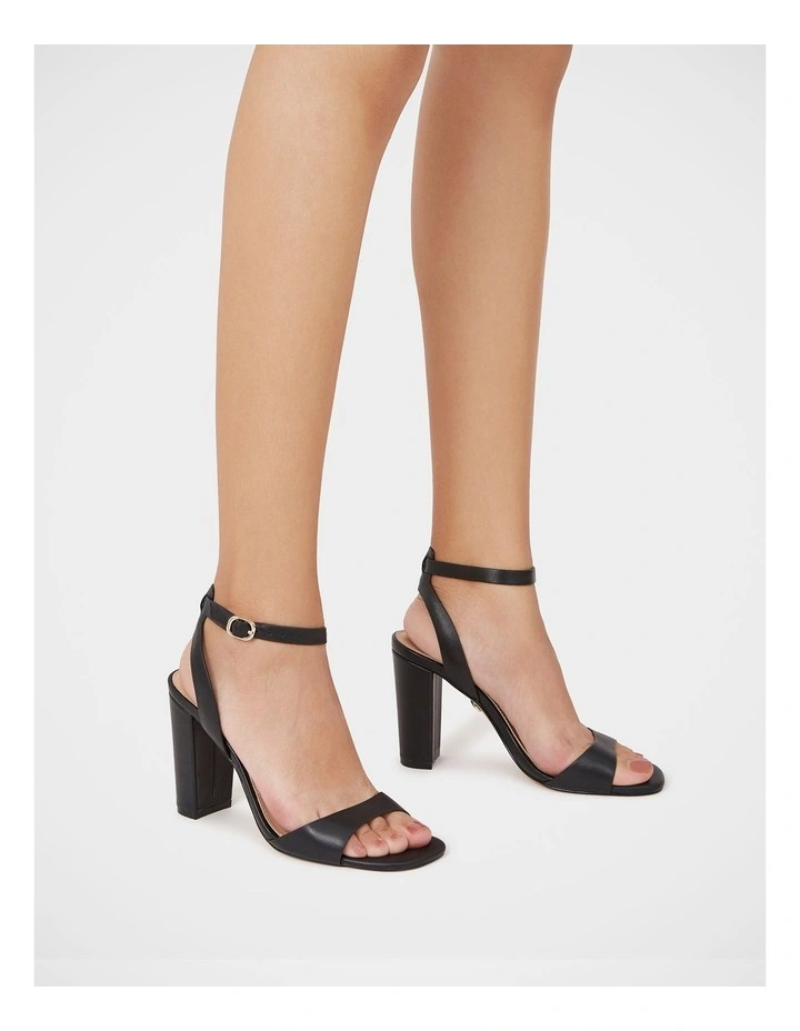 Ryan Leather Block Heel in Black image 7