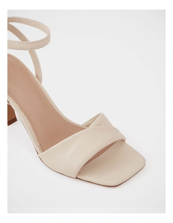 Yolanda Leather Heel in Ivory image 3