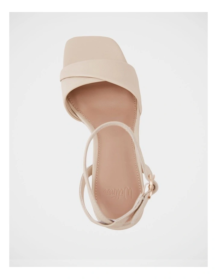 Yolanda Leather Heel in Ivory image 5