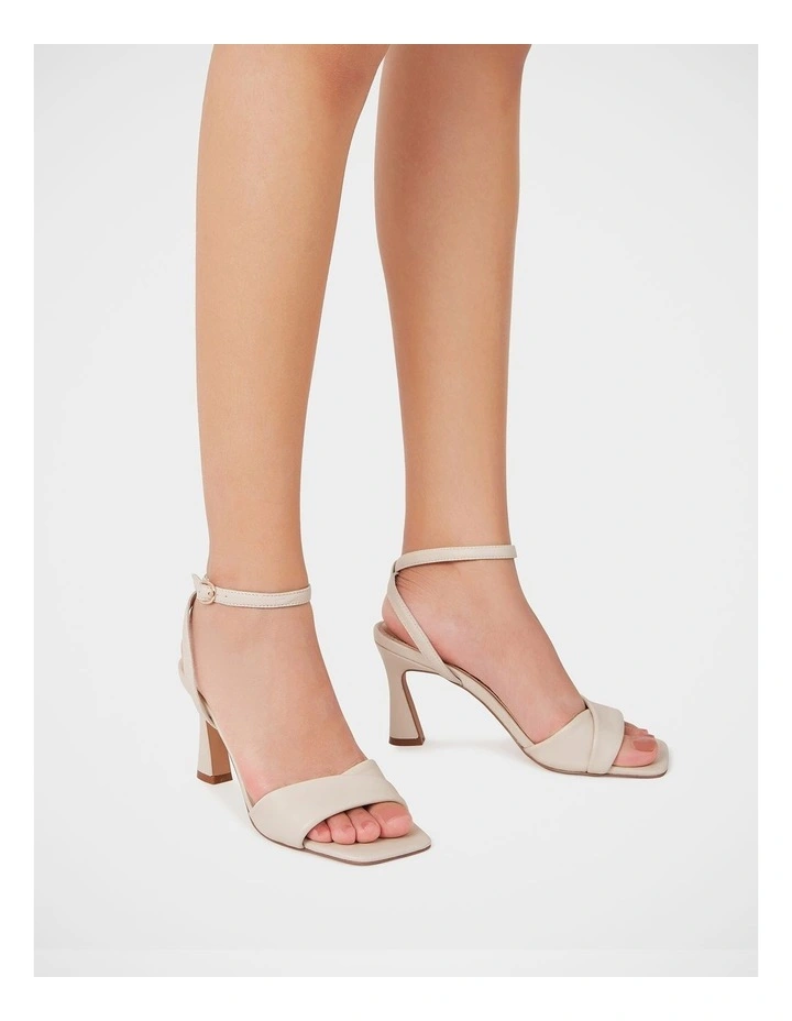 Yolanda Leather Heel in Ivory image 7