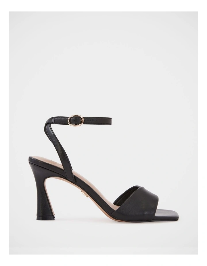 Yolanda Leather Heel in Black image 1