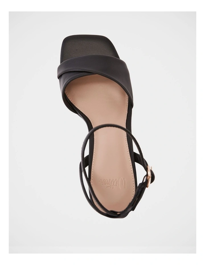 Yolanda Leather Heel in Black image 5