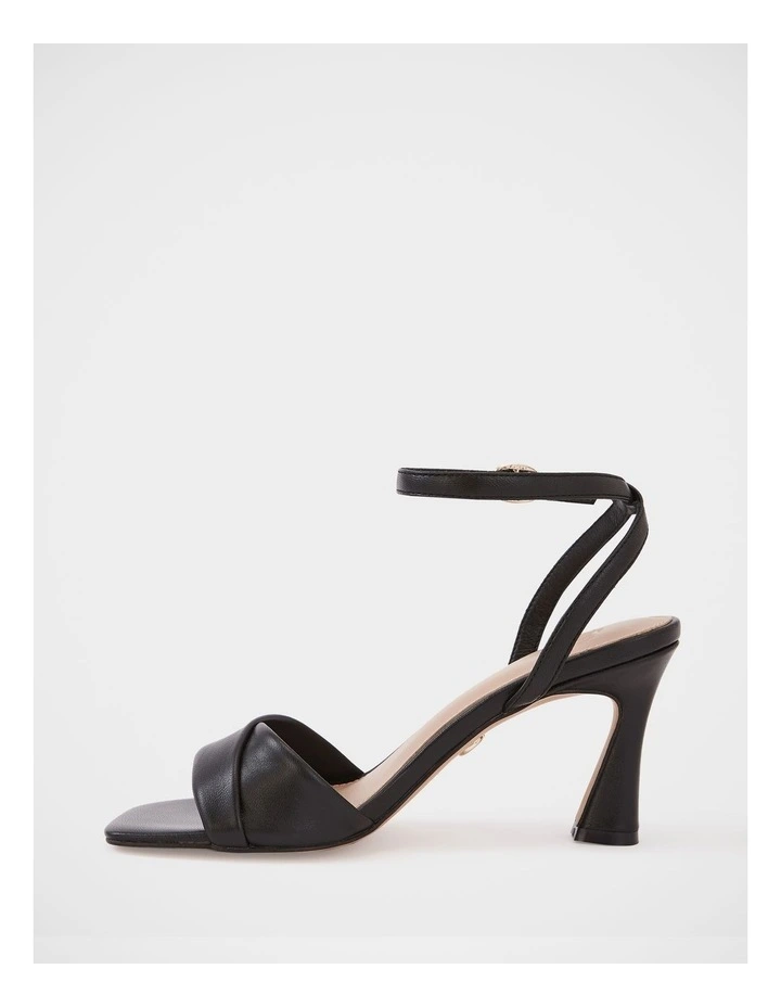 Yolanda Leather Heel in Black image 6