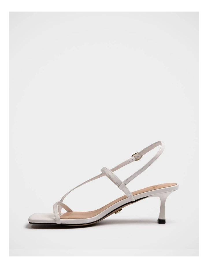Koda Leather Strappy Heel in Off White image 6
