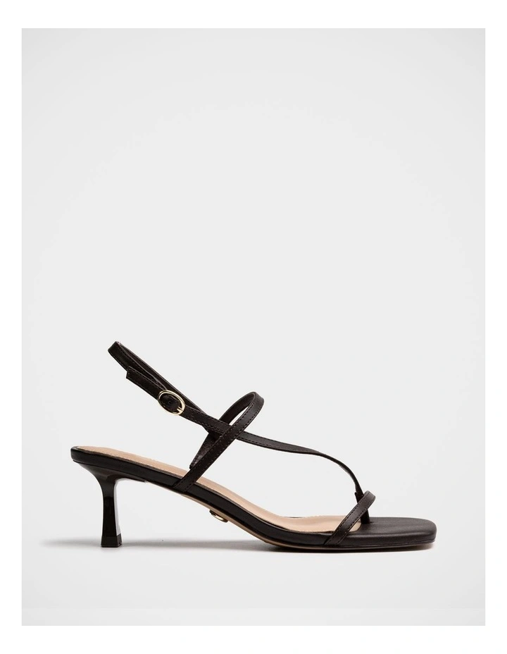 Koda Leather Strappy Heel in Espresso image 1