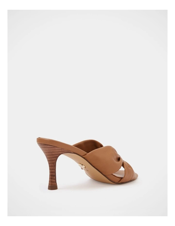 Oralia Leather Stiletto Mule In Burnt Almond image 4