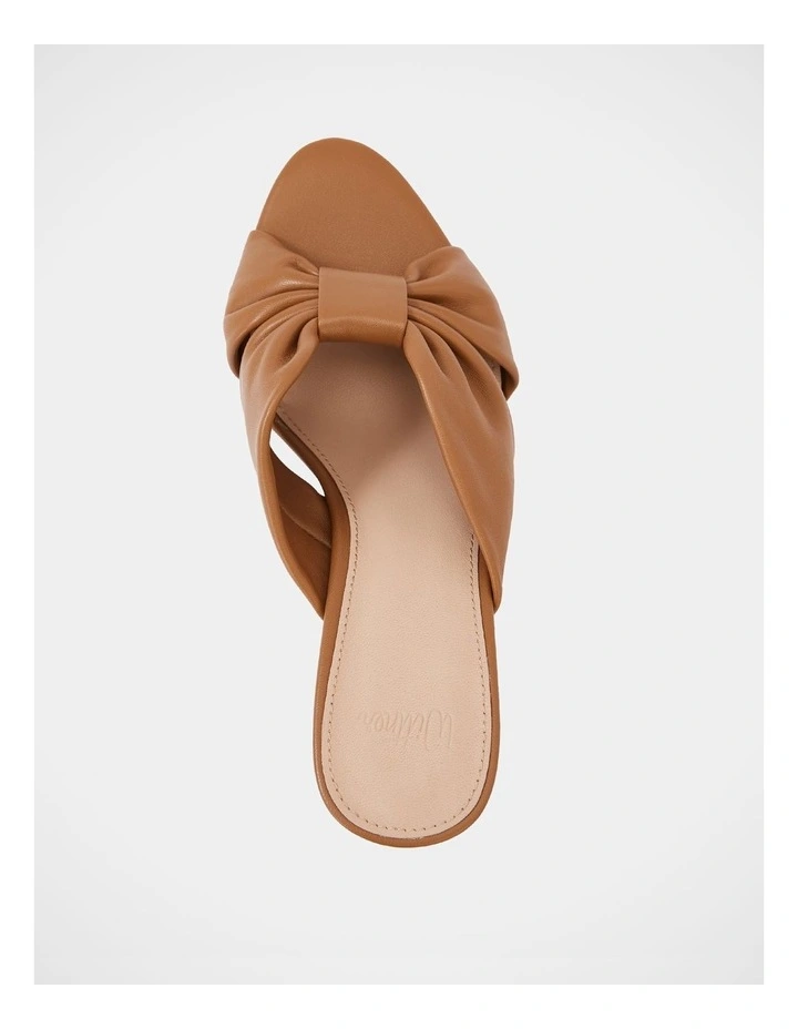 Oralia Leather Stiletto Mule In Burnt Almond image 5