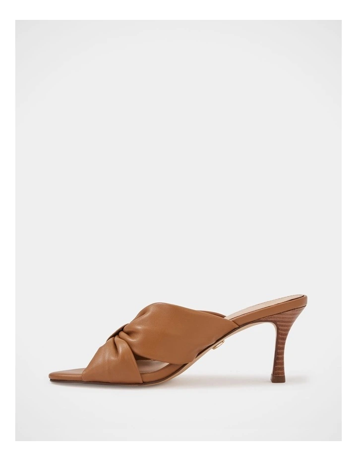 Oralia Leather Stiletto Mule In Burnt Almond image 6