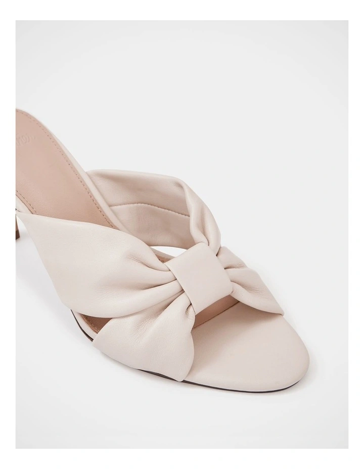 Oralia Leather Stiletto Mule In Ivory image 3