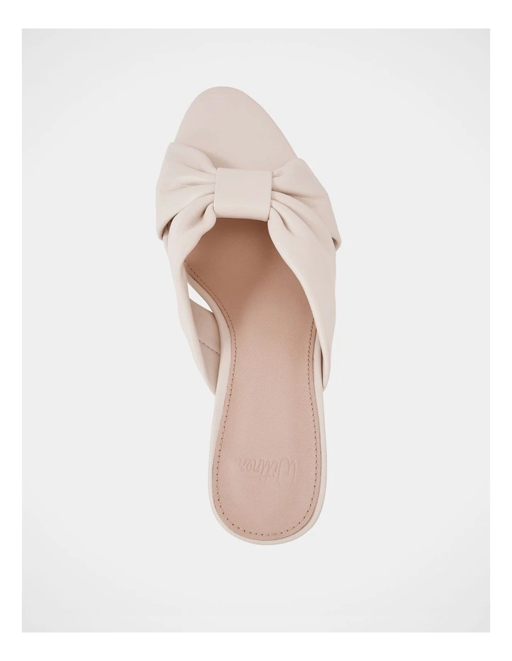 Oralia Leather Stiletto Mule In Ivory image 5