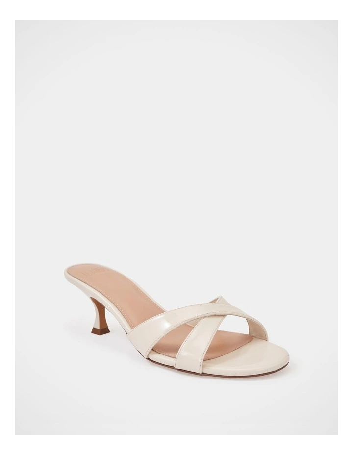 Gracie Patent Leather Kitten Heel in Ivory image 2