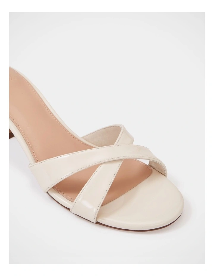 Gracie Patent Leather Kitten Heel in Ivory image 3