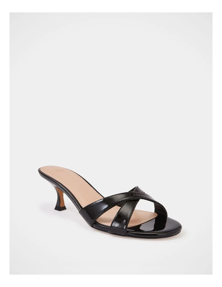 Gracie Patent Leather Kitten Heel in Black image 2