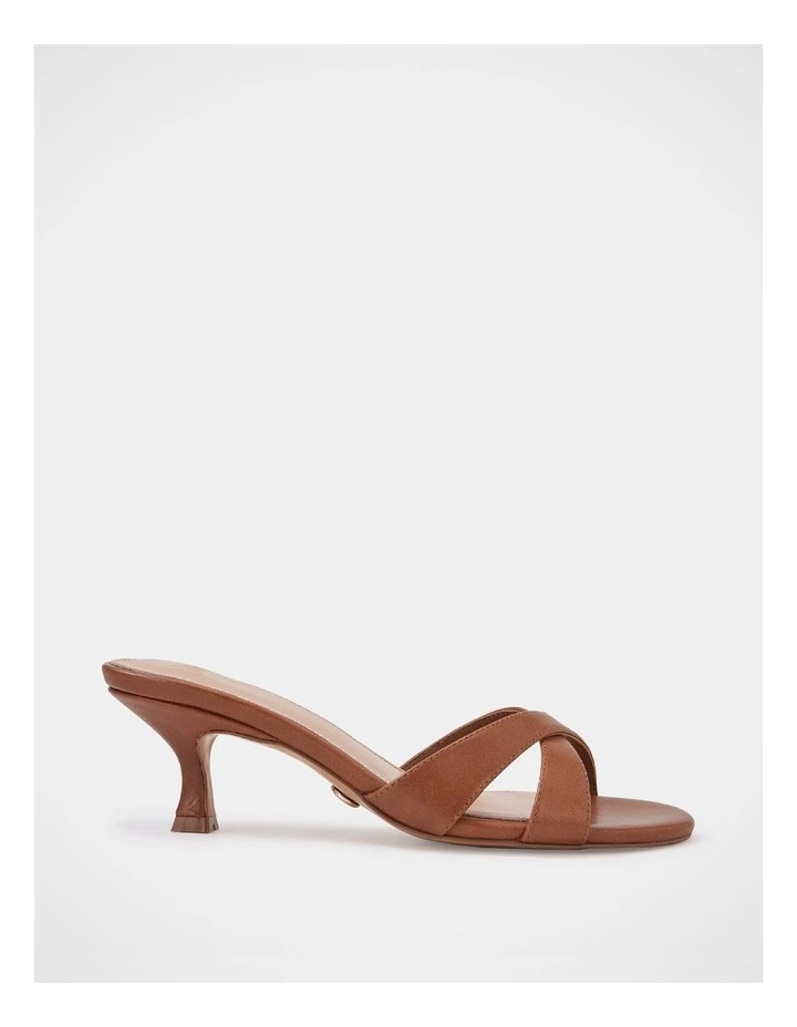 Gracie Leather Kitten Heel in Dark Cognac image 1