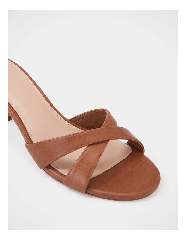 Gracie Leather Kitten Heel in Dark Cognac image 3