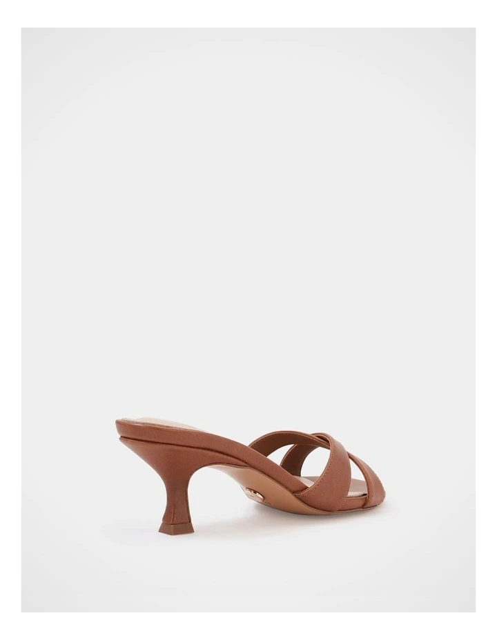 Gracie Leather Kitten Heel in Dark Cognac image 4