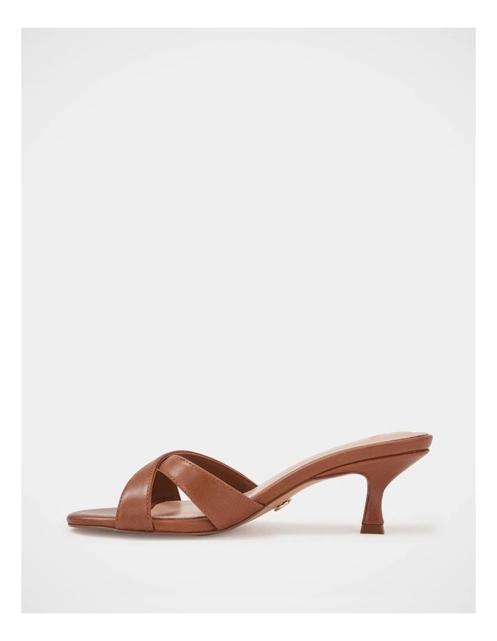 Gracie Leather Kitten Heel in Dark Cognac image 6