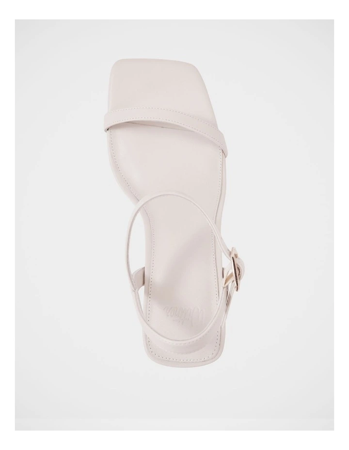 Prisca Leather Wedge in Ivory image 5