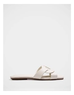 Etta Leather Sandal in White