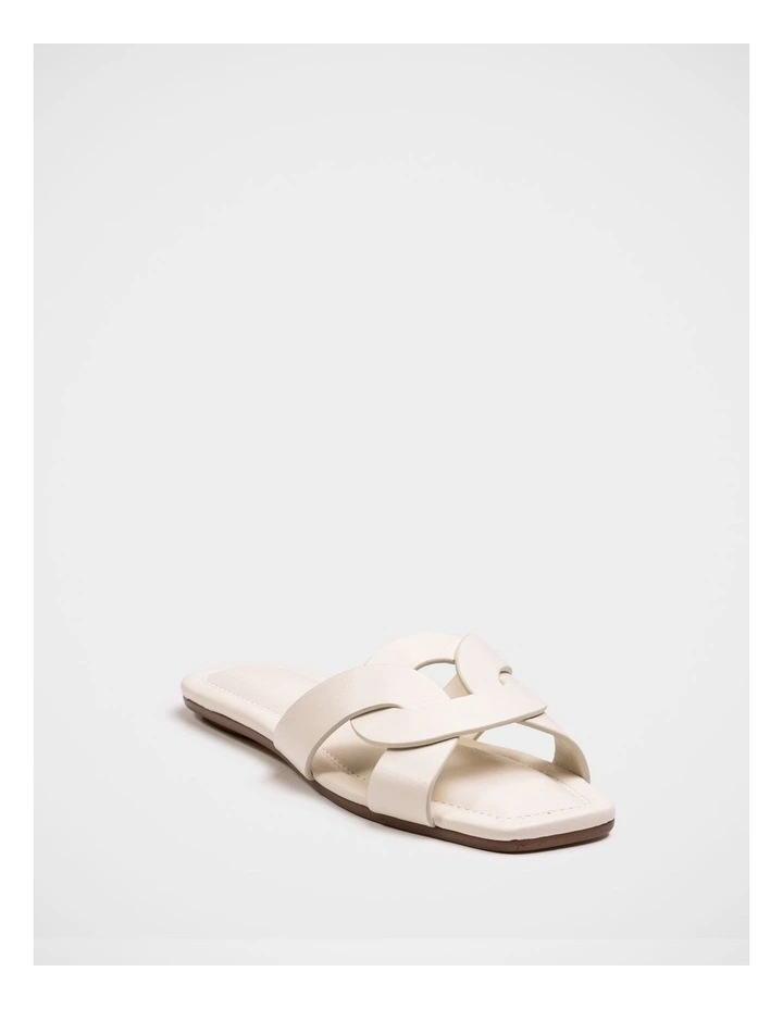 Etta Leather Sandal in White image 2