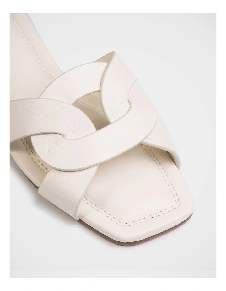 Etta Leather Sandal in White image 3