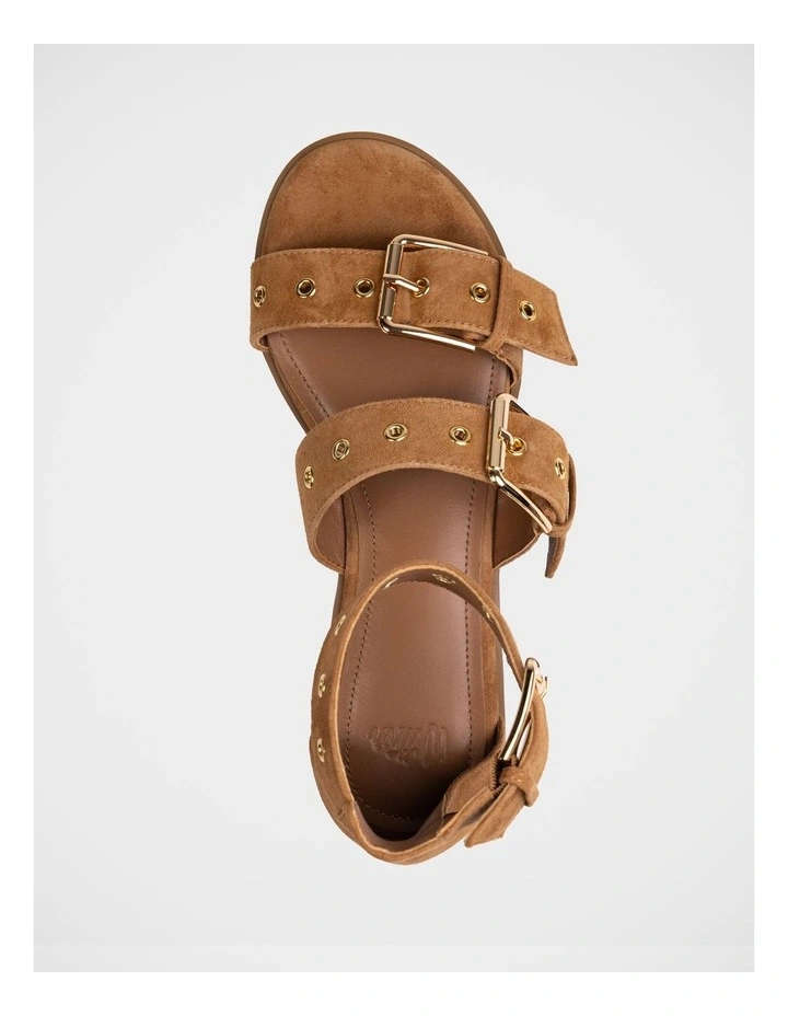 Elyssa Suede Leather Sandal in Almond image 5