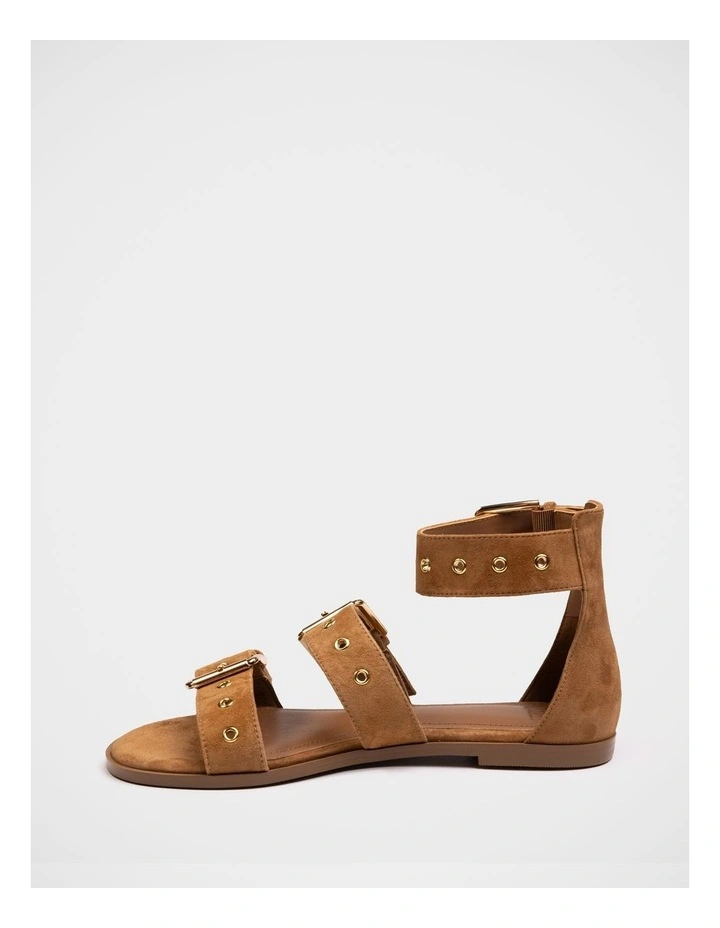 Elyssa Suede Leather Sandal in Almond image 6