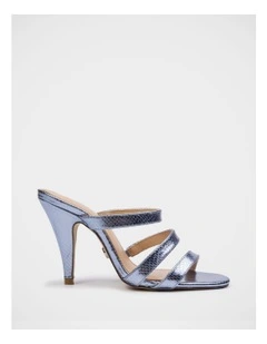 Terra Metallic Leather Heel in Blue