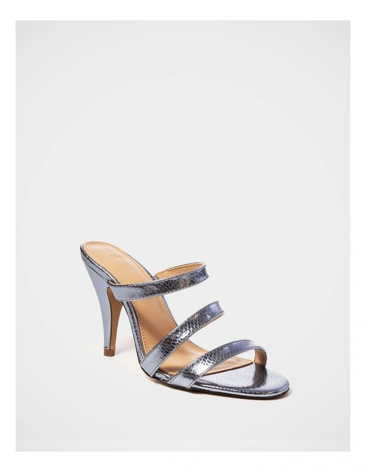 Terra Metallic Leather Heel in Blue image 2