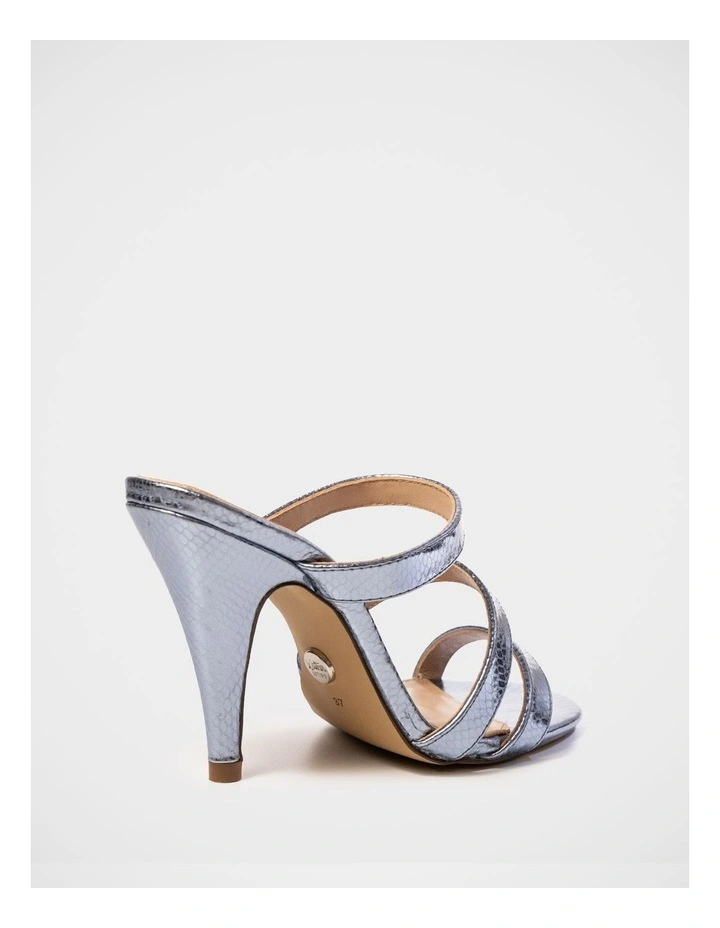 Terra Metallic Leather Heel in Blue image 4