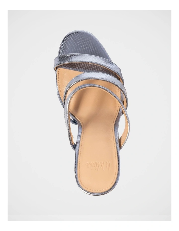 Terra Metallic Leather Heel in Blue image 5