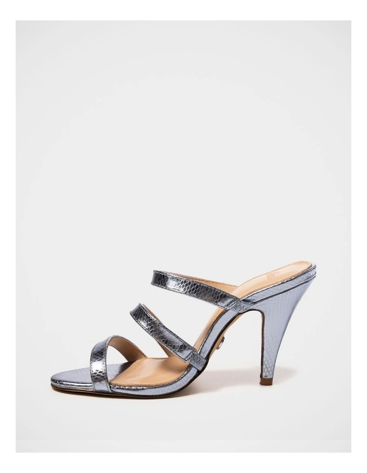 Terra Metallic Leather Heel in Blue image 6