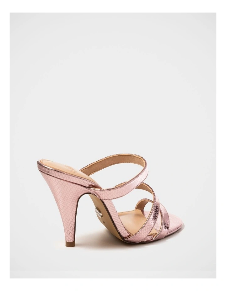Terra Metallic Leather Heels in Pink image 4