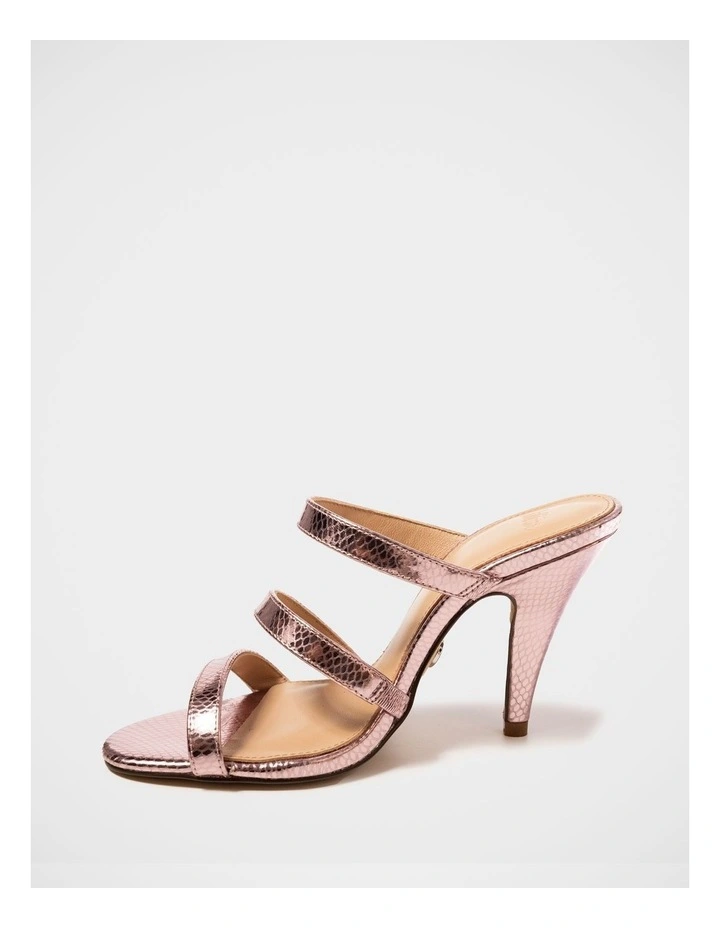 Terra Metallic Leather Heels in Pink image 6