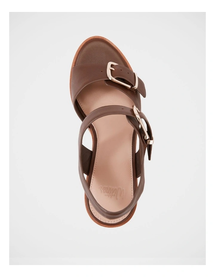 Pipa Leather Block Heel in Syrup image 5