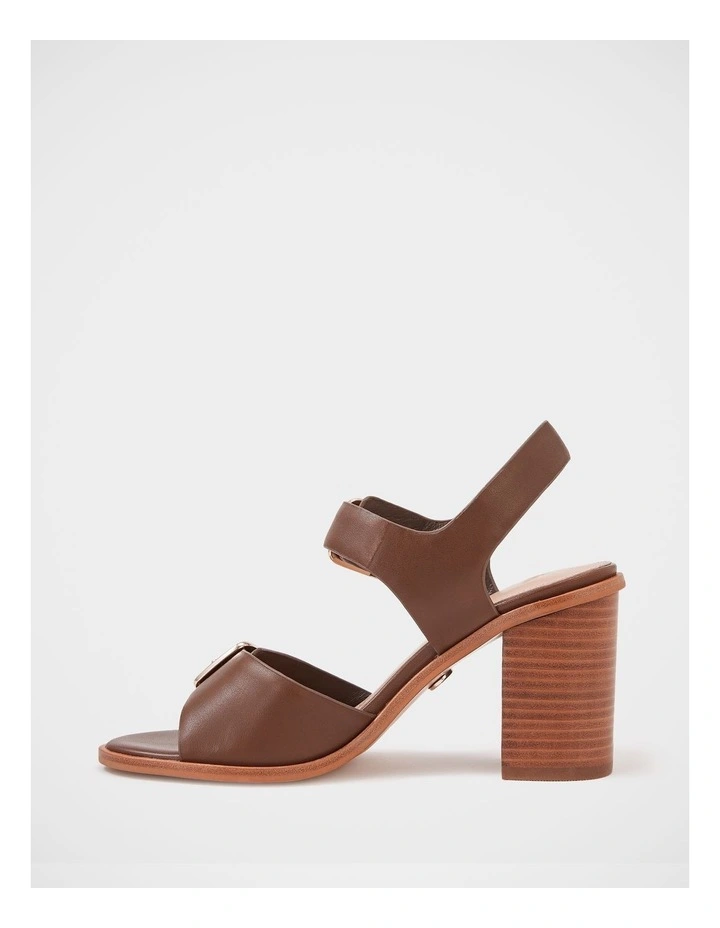 Pipa Leather Block Heel in Syrup image 6